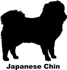 Japanese Chin dog silhouette dog breeds Animals Pet breeds silhouette