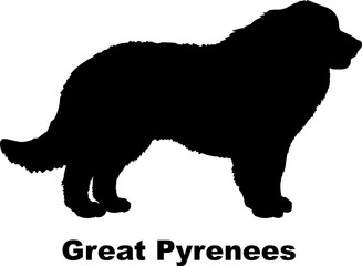 Great Pyrenees dog silhouette dog breeds Animals Pet breeds silhouette