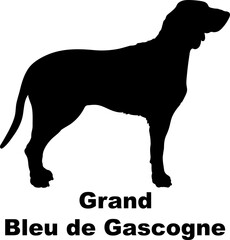 Grand Bleu de Gascogne dog silhouette dog breeds Animals Pet breeds silhouette