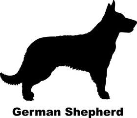 German Shepherd dog silhouette dog breeds Animals Pet breeds silhouette