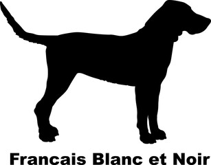 Francais Blanc et Noir dog silhouette dog breeds Animals Pet breeds silhouette