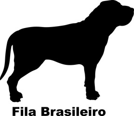  Fila Brasileiro dog silhouette dog breeds Animals Pet breeds silhouette
