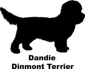 Dandie Dinmont Terrier dog silhouette dog breeds Animals Pet breeds silhouette