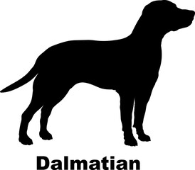 Dalmatian dog silhouette dog breeds Animals Pet breeds silhouette