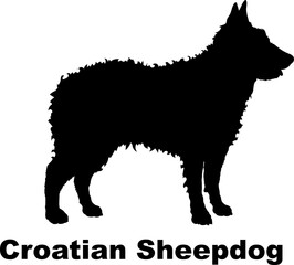 Croatian Sheepdog dog silhouette dog breeds Animals Pet breeds silhouette
