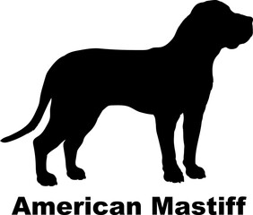 American Mastiff dog silhouette dog breeds Animals Pet breeds silhouette