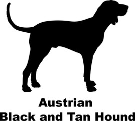 Austrian Black and Tan Hound dog silhouette dog breeds Animals Pet breeds silhouette
