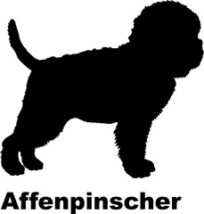 Affenpinscher dog silhouette dog breeds Animals Pet breeds silhouette