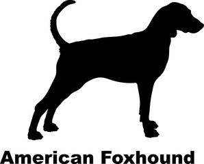 American Foxhound dog silhouette dog breeds Animals Pet breeds silhouette