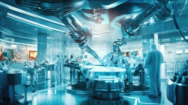 Clean modern operating room, AI generated