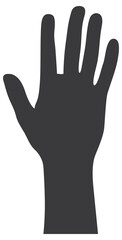 Greeting Hand Gesture silhouette