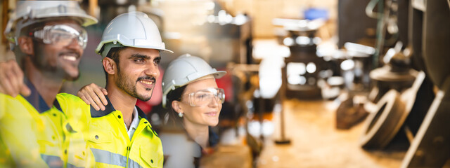 professional business industry technician wearing safety helmet working to maintenance service and checking factory equipment, a work of engineer occupation in manufacturing construction technology