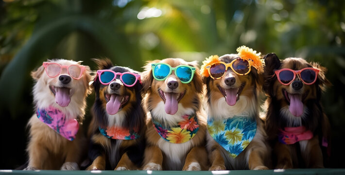 Picture Of 3 Dogs With Sunglasses Hd Wallpaper 