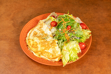 plate of food, made in a restaurant