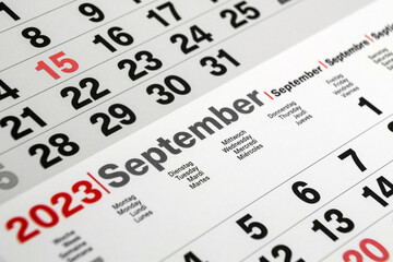 Deutscher Kalender und Datum  1. September 2023