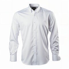 A solid color shirt in transparent white background,mockup