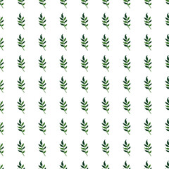 Organic leaves seamless pattern. Simple style. Botanical background. Decorative forest leaf wallpaper.