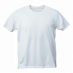 A solid color T-shirt in transparent white background,mockup