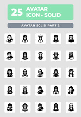 Professions And Occupations Avatar Icon Glpyh Style