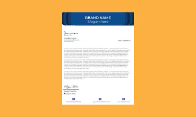 Modern Creative & Clean business style letterhead  of your corporate project design.set to print with vector & illustration. corporate letterhead.