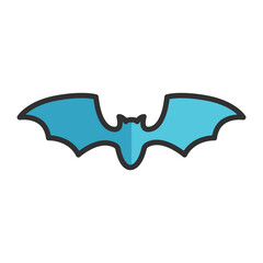 Bat icon vector on trendy design