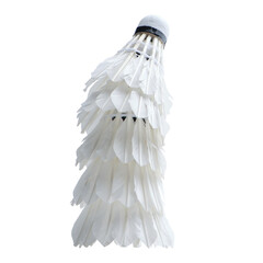 Overlapping shuttlecock isolated on transparent background