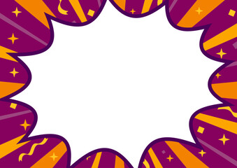 ハロウィンカラー　インパクト　フレーム　ギザギザ　集中線