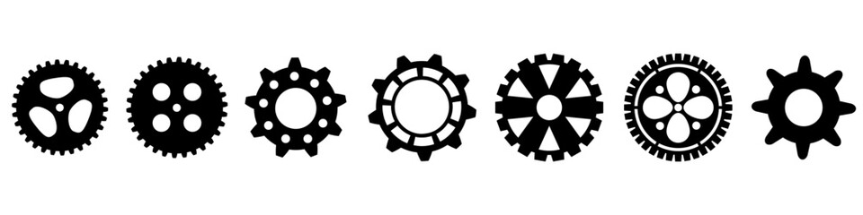 Gear icon vector set. clockwork illustration sign collection. Mechanics symbol.