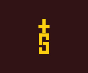 creative letter S church sign Christian and peaceful vector logo