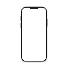 3d high quality vector mobile mockups. Ultra realistic smartphone. Device UI UX mockup for presentation template. Cellphone frame with blank screen isolated templates. Vector illustration