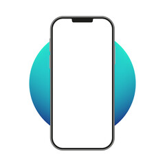 Realistic smartphone mockup. Mobile phone blank, white screen design mock up. Device UI/UX mockup for presentation template. Mobile phone frame with blank display. Vector illustration