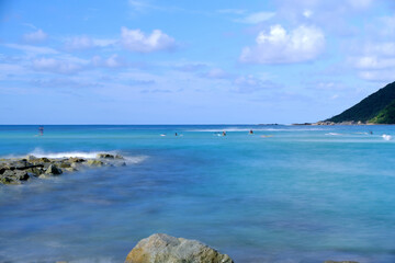 ２０２３年夏　京都府京丹後市網野町　八丁浜　青い海と空