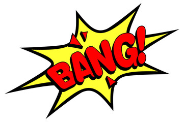 Comic style  cool sticker. Bubble label, speech sticker with word for comics book. Humor pop balloon illustration