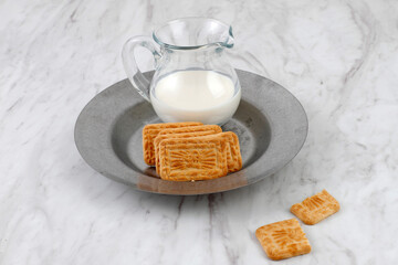 Peanut Butter Cookies with Fresh Milk