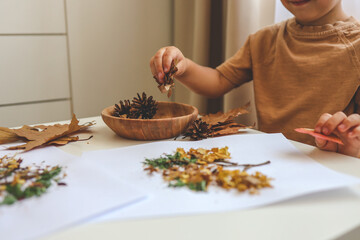 Children's creative activities, autumn idea