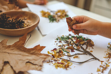 Children's creative activities, autumn idea