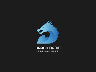 Fototapeta premium d letter logo ,dragon logo