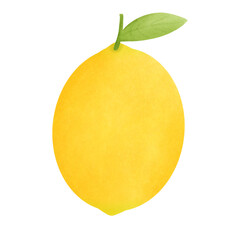 yellow lemon isolated on white background