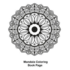 Easy Coloring Book Mandala Design