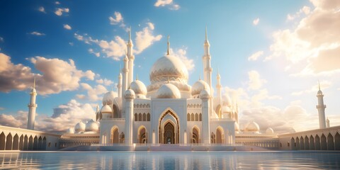 beautiful mosque is clouds post for jummah mubarak