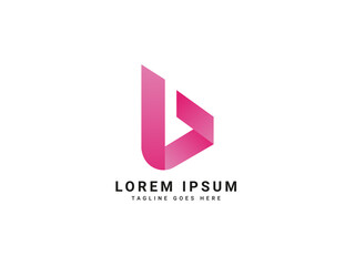b modern letter logo