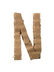 J alphabet cut out of cardboard paper