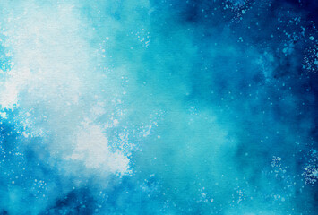 Obraz premium abstract blue watercolor painted background