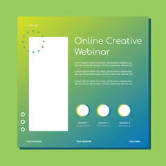 Digital business marketing banner for social media post template