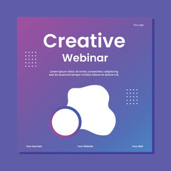 Editable minimal square banner template. Suitable for social media post and web internet ads. Vector illustration with photo college