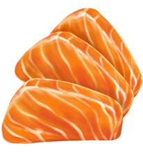 salmon steak isolated on white