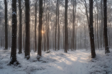 Obraz premium Sunlit Forest Clearing