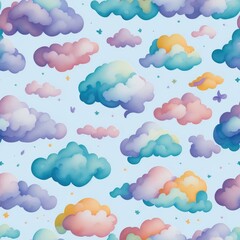 Children's wallpaper with food. Generatine AI