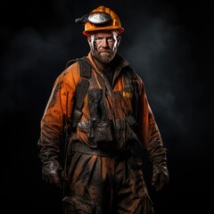 Fototapeta premium Photograph captures the essence of the profession of Miner