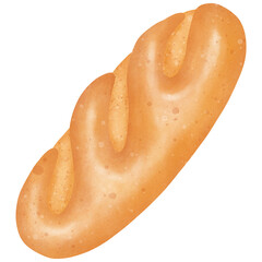 French bread, baguette, crispy on the outside, soft on the inside